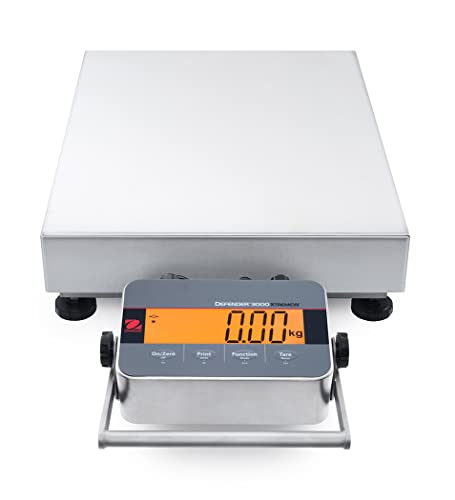 OHAUS Defender 3000 Washdown - Báscula de banco D33XW150C1L5 300lb x 0.1lb