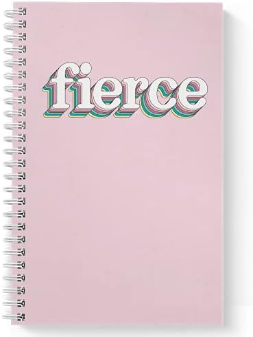 Retro Smile Spiral Notebook - 8.5x11" Journal With 120 Wide Ruled Pages, Gloss Laminated Cover