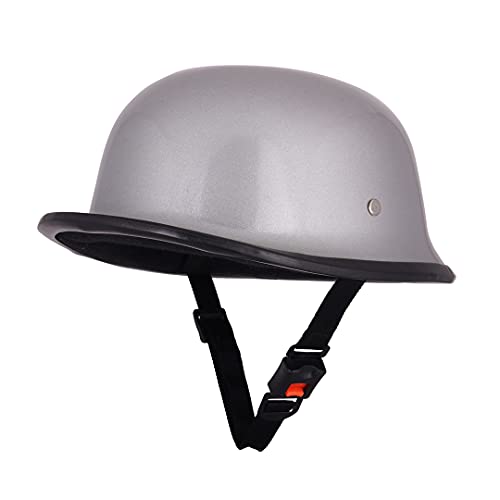 Image of Sage Square German Multi-Purpose Half Helmet (Silver Glossy) (Non-Motorized)
