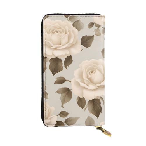 Portefeuille long en cuir motif roses : le cadeau idéal pour femme