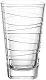 LEONARDO HOME Vario Struttura Trink-Gläser, 6er Set, spülmaschinengeeignete Wasser-Gläser...