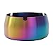 Schöner Regenbogen Bunter Aschenbecher, Edelstahl Winddicht, Home Office Desktop Outdoor Patio Aschenbecher, Aschenbecher, Aschenbecher, Aschenbecher Im Freien, Aschenbecher Im Freien(Size:11*5.1cm)