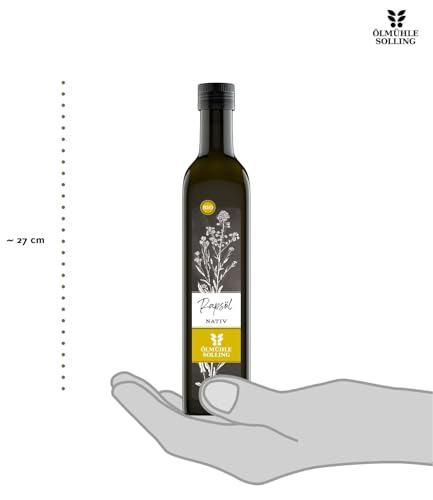 Rapsöl BIO 500 ml nativ und kaltgepresst mühlenfrisch von der Ölmühle Solling