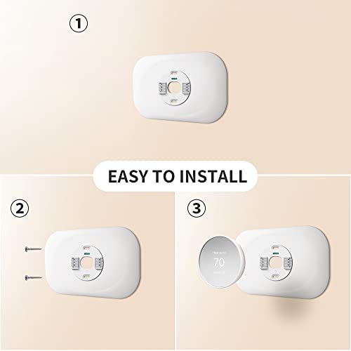 Compatible With Google Nest Thermostat 2020 Wall Plate Cover - Petrichor Nest Thermostat Trim Kit, Made For Google Nest Thermostat 2020, Cover Imperfections Easy To Install - Snow #TOP5
