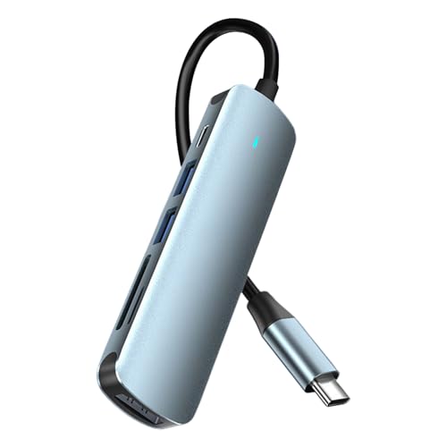 USB C HUB-Estación de adaptador multipuerto, dock de alta velocidad-Solución de conectividad para portátil tablet smartphone Students Professionals Daily Office Work Travel Productivity