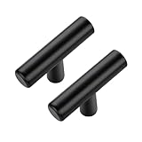 Ravinte Hardware 10 Pack 2 Inch Length Kitchen Cabinet Handles with Single Hole Matte Black Cabinet Pulls Stainless Steel Drawer Pulls,Cabinet Knobs for Dresser Drawer