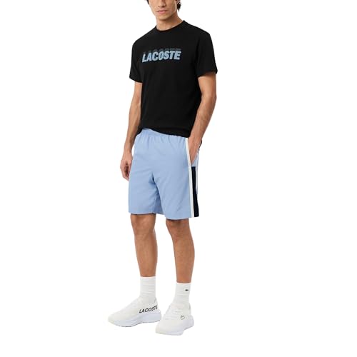 Image of Lacoste Men's Lightweight Colour-Block Stripe Tennis Shorts