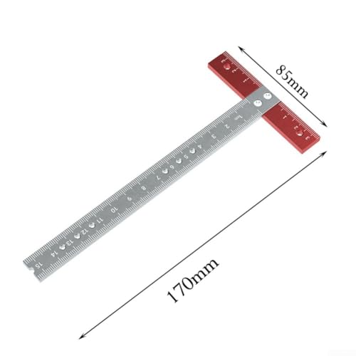 Aluminium Alloy T-Ruler Woodworking Scribe Marking Gauge, 170Mm X 85Mm Measuring Tool, For Accurate Layout - Image 2