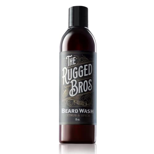 The Rugged Bros Beard Wash : For Face And Beards - Natural Shampoo Made With Organic Aloe Vera Leaf Juice - Cleanses Facial Oil And Dirt While Softening And Moisturizing (Citrus & Spice) #TOP6