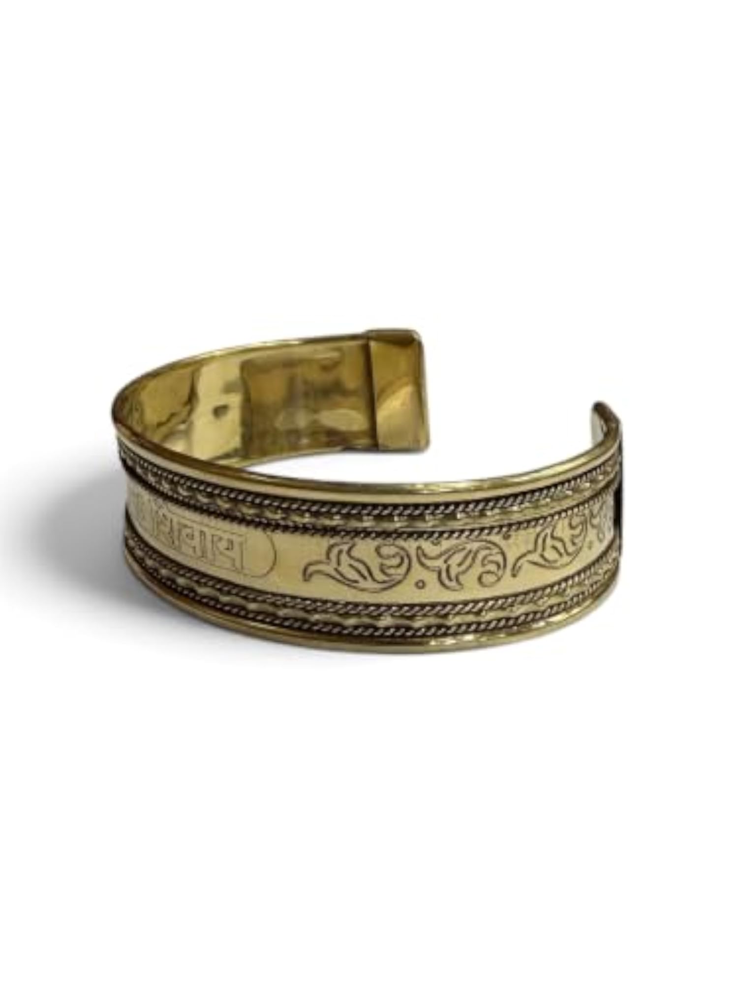 Brass Om Namah Shivaya Cuff Kada Bracelet, Spiritual Gift