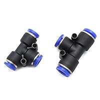 2 STKS Pneumatische Fitting Pijp Connector Buis Air Quick Fittings Water Push in Slang Koppeling: DOLUNTO (Color : PE, Size : 4mm
