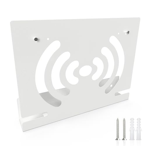 Supporto da parete per Fritzbox 7690 7590 AX 7530 7510 5590 Fiber 5530 6660 6890 6850 LTE 6670 4690 4050 | due pezzi con viti e tasselli