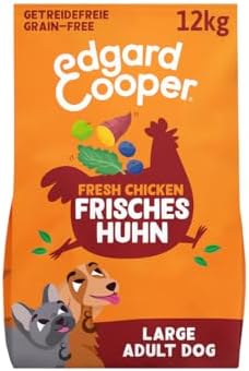 Edgard & Cooper Hundefutter trocken Getreidefrei für Large Adult Hunde (12kg), frisches Huhn, ausgewogene Ballaststoffe für die Darmgesundheit, mit Apfel, Süßkartoffel und Grünkohl