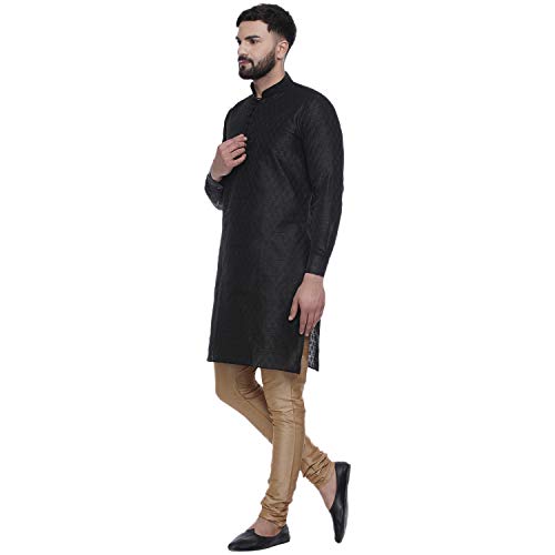 Image of Veera Paridhaan Men's Ethnic Jacquard Printed Long Straight Kurta