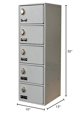 Image of Hallowell, Cell Phone /Tablet Locker, Height 30.5 in, Width 9 in, Color Gray, Model# UCTL192(30)-5A-PL