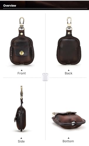 CONTACT'S FAMILY Case for AirPods 1st/2nd Gen, Leather Airpods case - Image 4