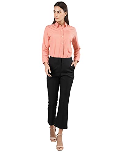 Image of CHKOKKO Women Solid Polycotton Regular Formal Shirt