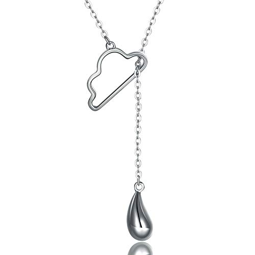 Cadena de plata para mujer KnSam con colgante de nube hueca de plata de ley 925