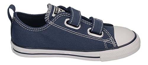 Converse Garçon Chuck Taylor CT 2v Ox Canvas Shoes, Bleu Athletic Navy White 412, 21 EU