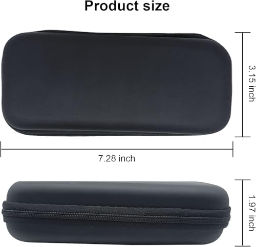 LINMEI Hard EVA Razor Travel Case Compatible with Gillette Men's Razor, Portable Shaver Storage Holder with Mesh Pocket Lightweight Carry Handle Shockproof Waterproof Shaver Organizer, Only Case Black