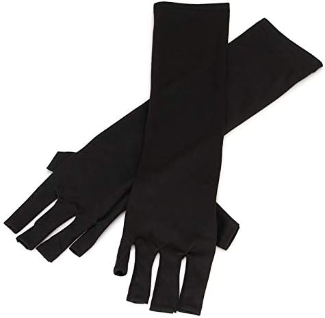 Amazon 1ペアネイルアートuv保護手袋uvランプ放射線防護手袋ネイルアートドライヤーツールマニキュアツールネイルアートツールオープントゥブラック Artlalic ネイルケアセット 通販