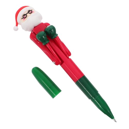 VALICLUD クリスマス ボクシング ペン うんち ペン 棚 シッター 付き ぶら下がっている 足 ボクシング ボタン ホリデー 用品 バレンタイン 雪だるま 棚 シッター 曲げられる フィギュア キャンディ 杖 レターヘッド プラスチック