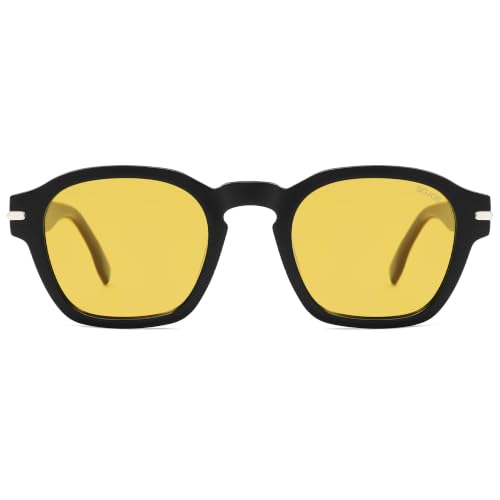 Image of SOJOS Retro Square Polarized Sunglasses Men Trendy Womens SJ2382 | Vintage UV400 90s Sun Glasses Outfit Driving
