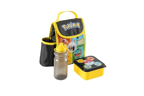 Pokemon My First Lunch Bag Set for Kids Includes Insulated Lunch Bag 400ml Water Bottle & Lunch Box |BPA Free Durable Lightweight |Perfect for School Travel Picnics & Gifting