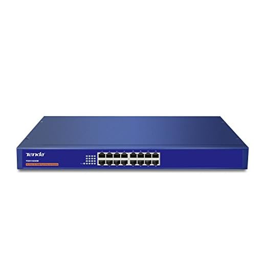 Tenda 16-Port Fast Ethernet Switch, Rack Mount (TEH1600M)