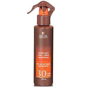 ARUAL Protector Solar Spf 30 en Spray, Marrón, 200 Mililitros