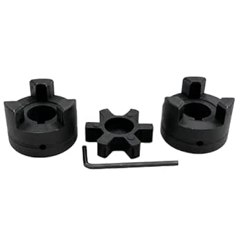 Lovejoy Coupling Lovejoy Coupler For Log Splitter L075 1/4 X 3/8 Flexible 3-PC L-Jaw Coupling Set With URETHANE Rubber Spiders Bulk