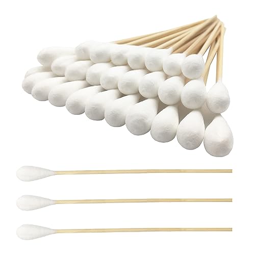 6 Inch Long Cotton Swabs (Large Size) 200pcs for Pets, Gun Cleaning or Makeup 6 Inch Long Cotton Swabs (Large Size) 200pcs for Pets, Gun Cleaning or Makeup