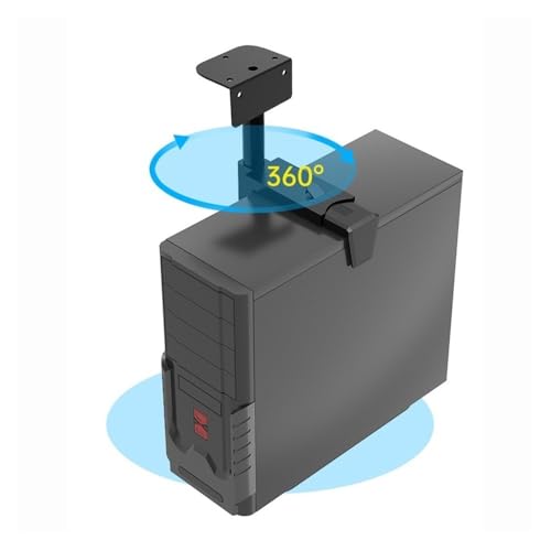 Soporte para Torre de Computadora CPU Bajo Escritorio - Soporte Universal para Caja de PC Ajustable con Giratorio de 360°, Montaje para PC Gamer Suspendido y con Ruedas (Blanco) miniatura 7