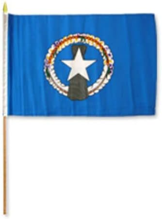 12x18 US State and Territories Stick Flag Banner Wood Staff (Delaware) image 5