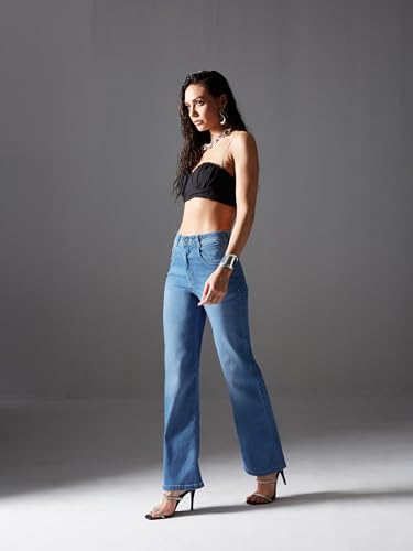 Image of Miss Chase Women's Skinny High Rise Cropped Stretchable Denim Jeans