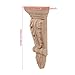 BQLZR Unpainted Wood Carved Applique Onlay for DIY Furniture 3.15