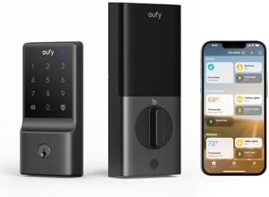 eufy Smart Lock C34, Keyless Entry Door Lock, Smart Door Lock for Front Door or Back, Supports Matter, Apple Home, Alexa, Google Home, SmartThings, Auto Lock