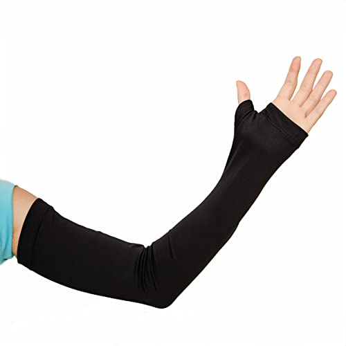 Manguito com Luva Proteção UV Térmico Par de Manga Protetora de Braço com Polegar Ciclismo Motoqueir