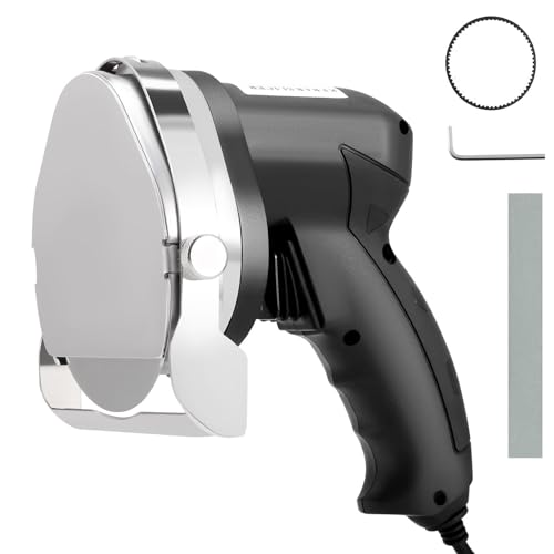 DEEguesu Cortador/Rodillo De Carne Manual, Cortador De Carne EléCtrico, Grosor De Corte Ajustable De 0 A 8 Mm, Ideal para El Hogar, Restaurantes Y Barbacoas