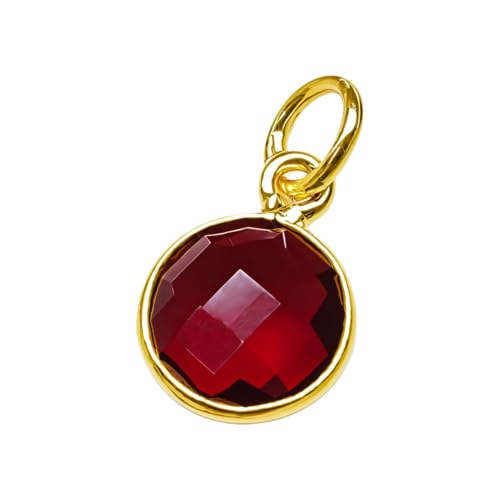 Charms And Spells Hydro Garnet Connector Pendant, 14k Gold Finish,