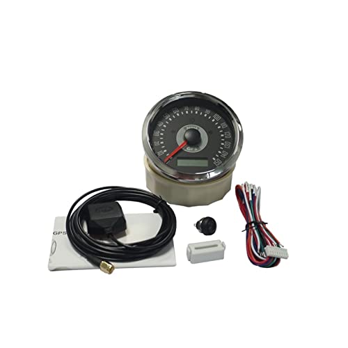 LKGKBVMDVC 85mm 150/16 0MPH 160/200KM/H GPS Speedometer Odometer Adjustable With Red Yellow Light Waterproof For Car Boat Velocímetro(150MBS-classic)