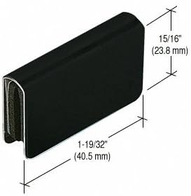 C.R. LAURENCE GDH7BL CRL Black Rectangular Strike Plate