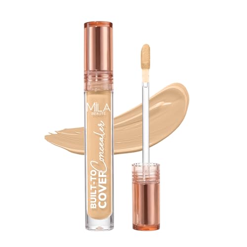 Image of Mila Beaute Built to cover liquid concealer for women with SPF & Hyaluronic acid| Full coverage matte finish concealer for dark circles | Easily blendable & Waterproof formula| Suitable for Indian Skin Tones - 108-DEEP PEACH