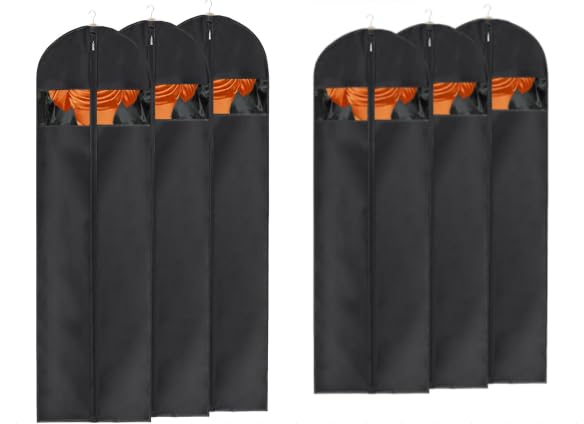 Dress Bags for Gowns Long 65 Dress Garment Bag for Hanging Closet Storage Foldable Long Dress Bag with