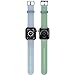 OtterBox All Day Watch Band for Apple Watch Series 9/8/7/6/SE 2nd gen/SE 1st gen/5/4/3-42mm/44mm/45mm, Replacement Durable Soft Touch Silicone Strap for Apple Watch, Blue/Green
