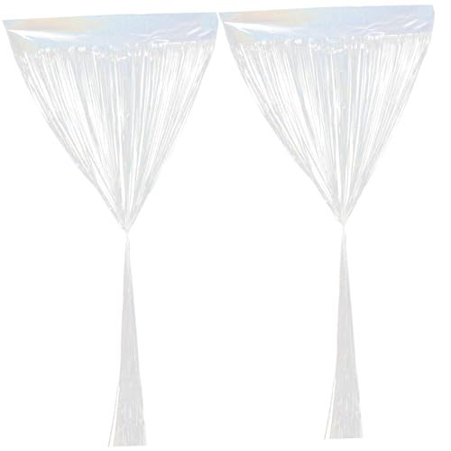 Cabilock 2piezas Cortinas De Franjas Brillantes para Decoración De Fiestas Telón De Fondo Fotográfico para Cumpleaños y Eventos Especiales