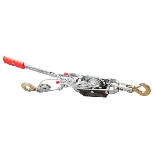 BIG RED T32052 Torin Come Along Winch, 2 Ton (4,000 lbs) Pulling Capacity, 11ft Steel Cable,2 Hooks,...