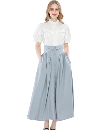 Robe victorienne confortable et vêtement médiéval léger contre la chaleur des fêtes
