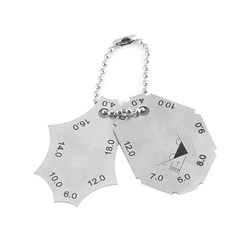 DOITOOL Stainless Steel Welding Gauge Key Pocket Gage for Weld Seam Test Inspection Ruler Easy to Use