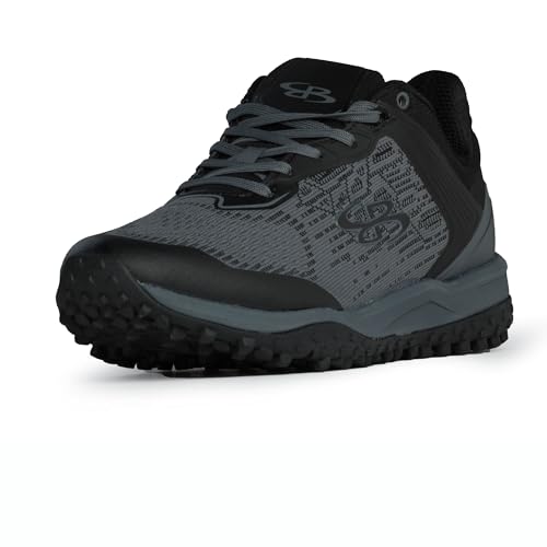 Boombah Viper Pureknit Men's Turf - Velocity - Charcoal/Black/Charcoal/Black - Size 9
